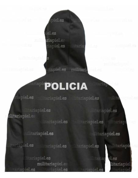 SUDADERA CON CAPUCHA POLICIA