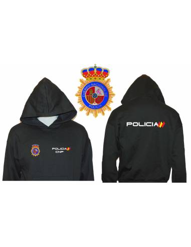 SUDADERA CON CAPUCHA POLICIA 